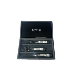 Mother Of Pearl Charcuterie Knives ~ Vintage Towle Silver Plated Set of 3